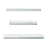 Rustic Farmhouse 3 Tier Floating Wood Shelf - Floating Wall Shelves (Set of 3)