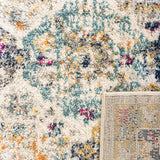 Safavieh Madison Collection MAD611B Cream and Multicolored Bohemian Chic Distressed Runner