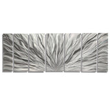 Silver Metal Wall Art - Beautiful Silver Etched Metallic Wall Art