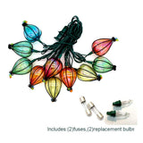 YIGUO 11FT String Lights with 10 Color Bulbs UL Listed Backyard Patio Lights Hanging Indoor-Outdoor